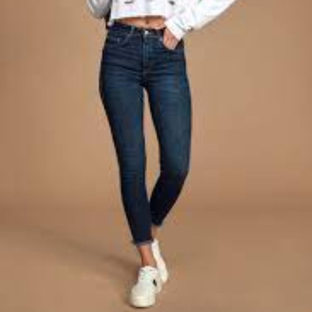 Free People Raw High Rise Jegging Deep indigo Size 25